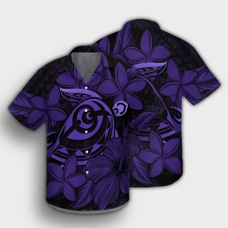 Turtle Hibiscus Plumeria Kanaka Polynesian Hawaiian Shirt | For Men & Women | Adult | HW6817