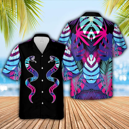 Aloha Vibrant Snakes Hawaiian Shirts #Va