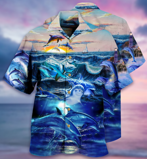 Dolphin Ocean Hawaiian Shirt | For Men & Women | Adult | HW6906