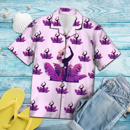 Yoga Lover Tropical Polyester Hawaiian Shirt