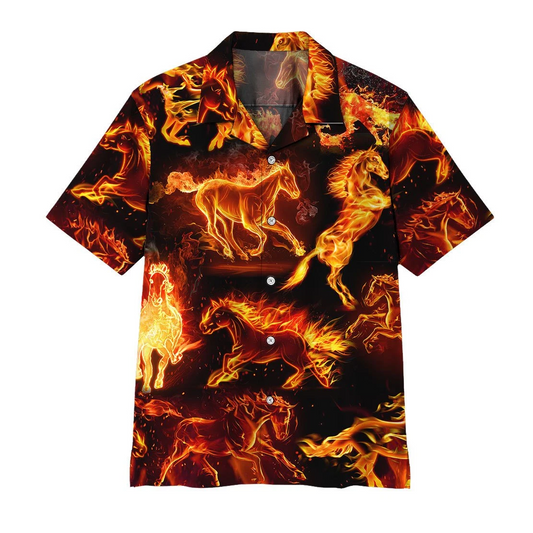 Fire Horse Hawaiian Shirt | For Men & Women | Adult | HW6124