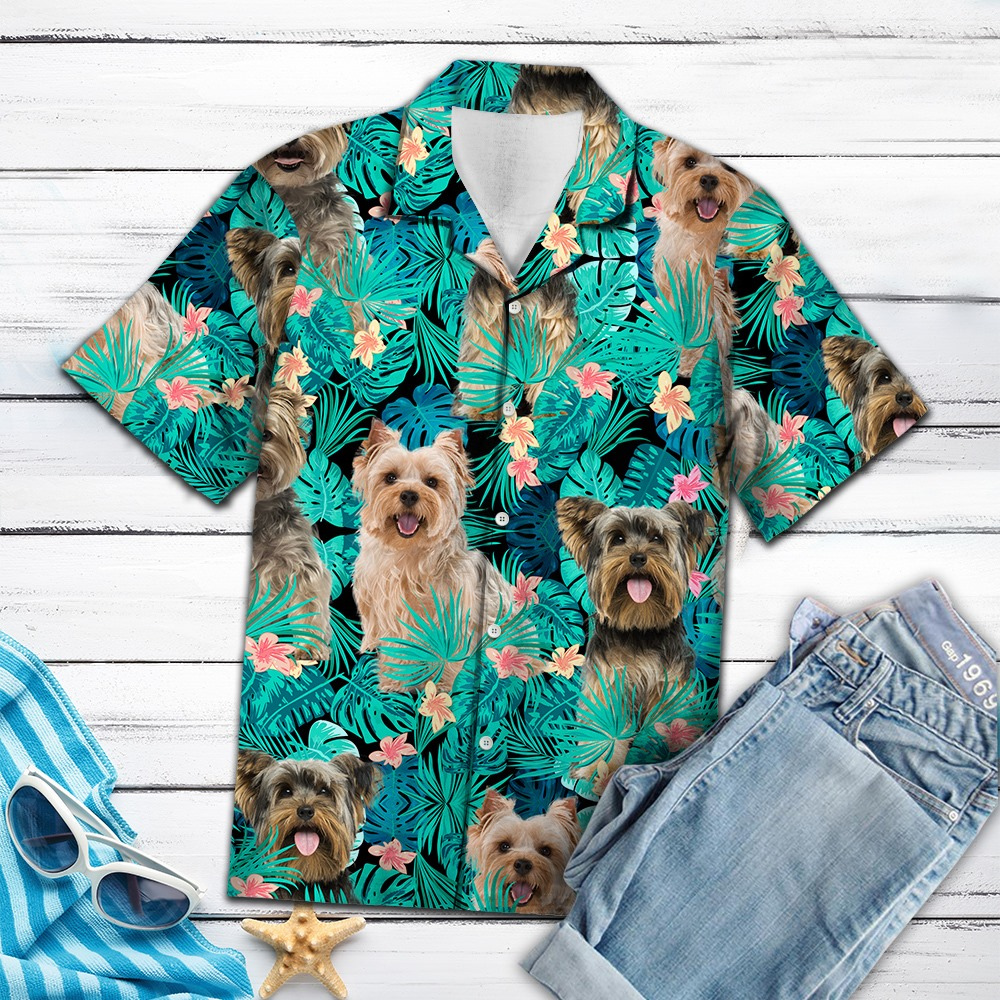 Yorkshire Terrier Dog Tropical Hawaii Shirt Hawaiian