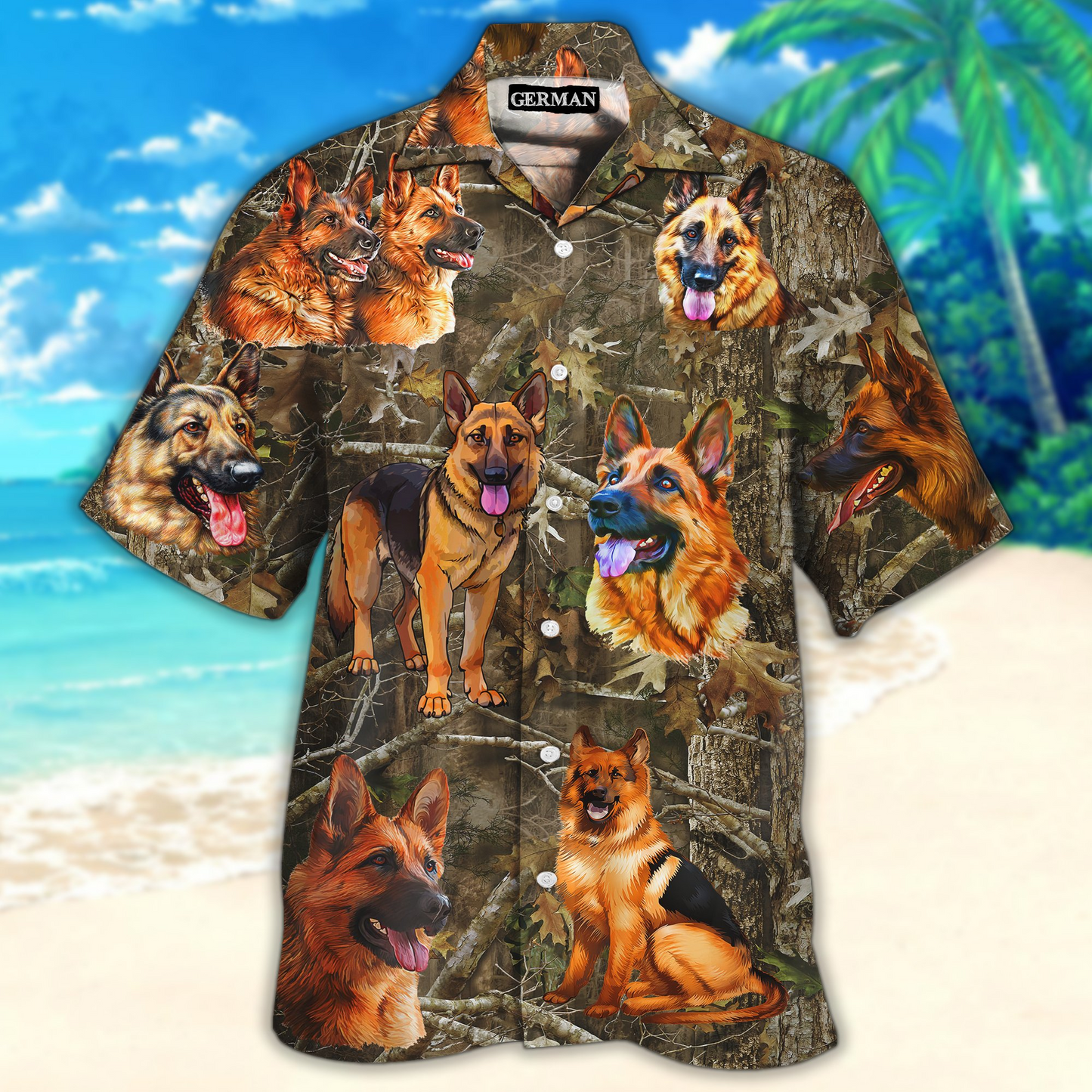 German Shepherd Hawaiian Shirt | For Men & Women | Adult | HW4261