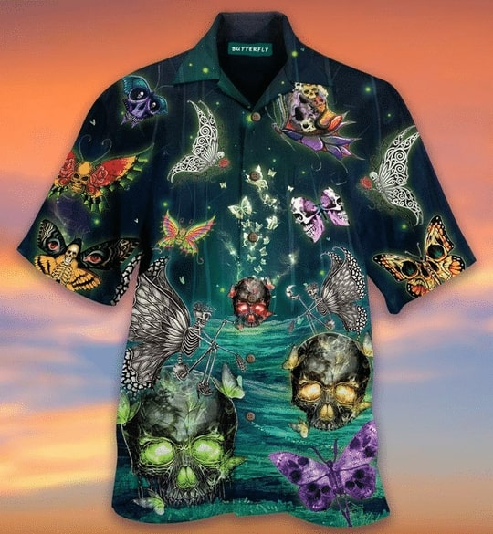 Butterfly Skull Hawaiian Shirt