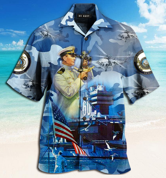 We Own The Sea Us Navy Hawaiian Shirt | For Men & Women | Adult | HW5637