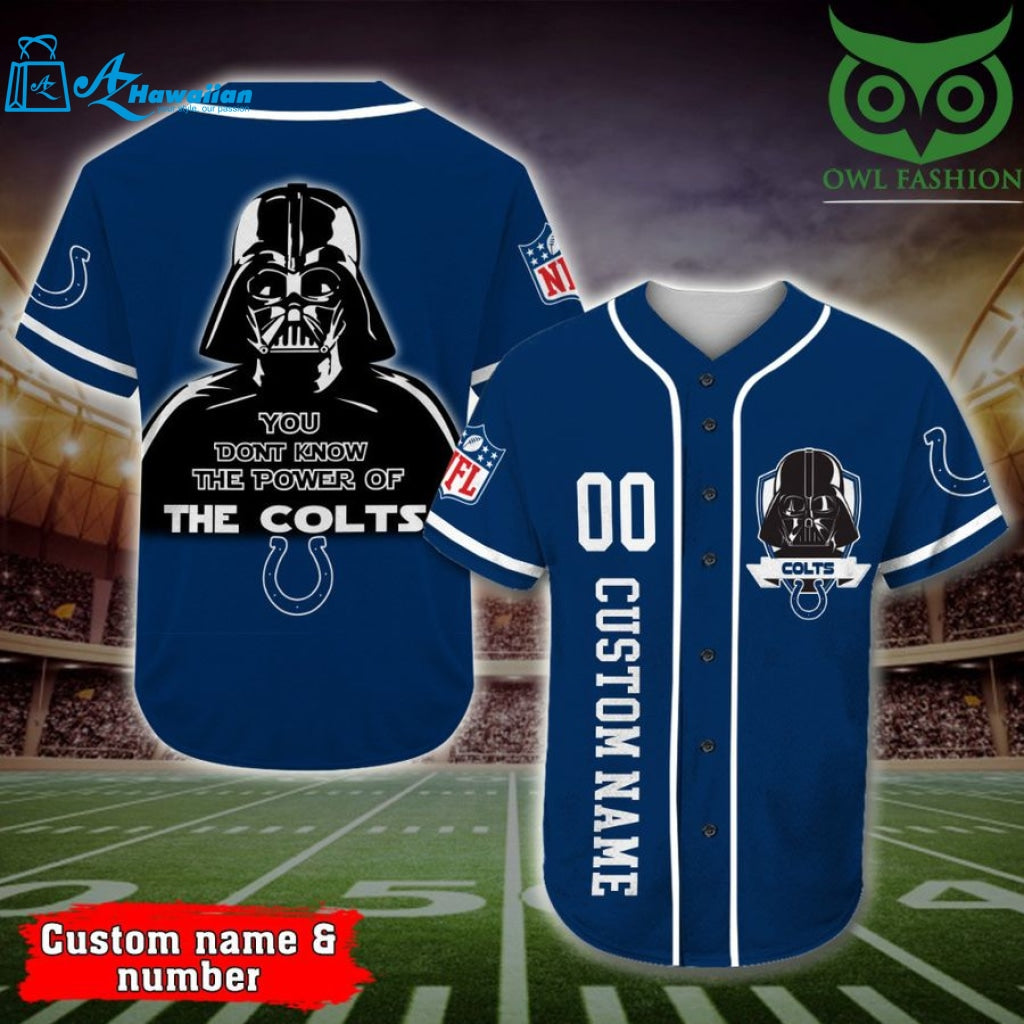 Indianapolis Colts Baseball Jersey Darth Vader Star Wars Personalized Gift, Custom Name Number