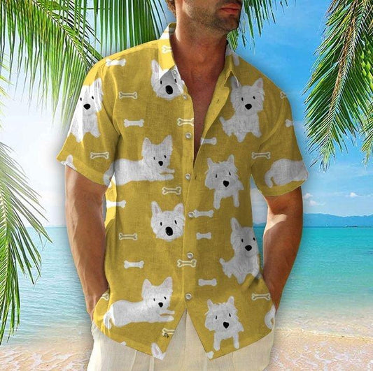 Westie Hawaiian Shirt 1 | Unique Beach Shirt Hawaiian