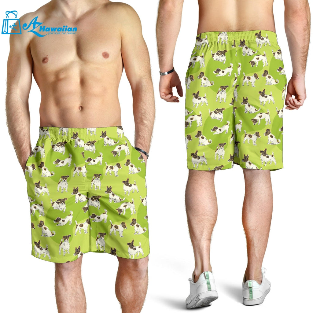 Jack Russel Pattern Print Design 01 Men Shorts