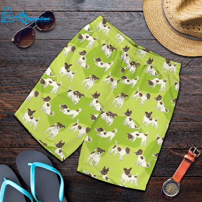 Jack Russel Pattern Print Design 01 Men Shorts