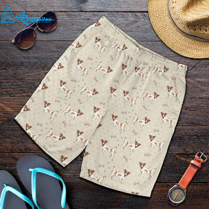 Jack Russel Pattern Print Design 02 Men Shorts