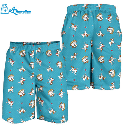 Jack Russel Pattern Print Design 03 Men Shorts