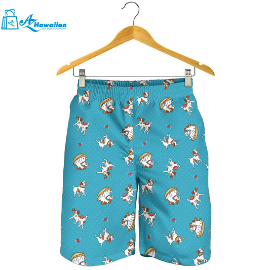 Jack Russel Pattern Print Design 03 Men Shorts