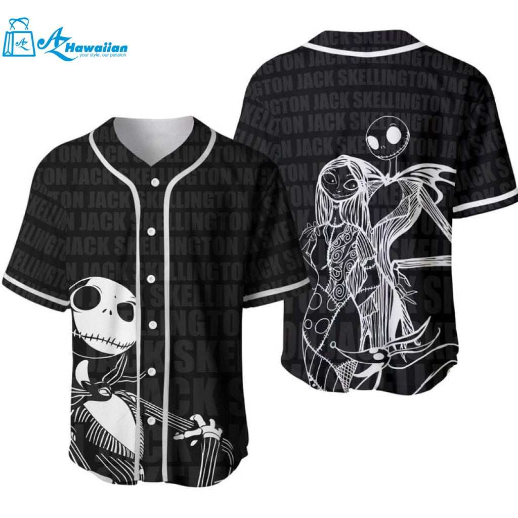 Jack Skellington All Over Print Baseball Jersey 