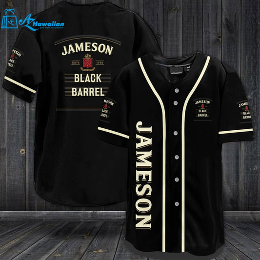 Jameson Black Barrel All Over Print Unisex Baseball Jersey 