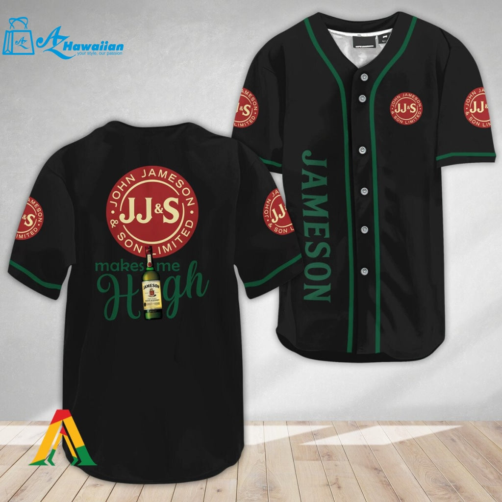 Jameson Whiskey Make Me High Baseball Jersey