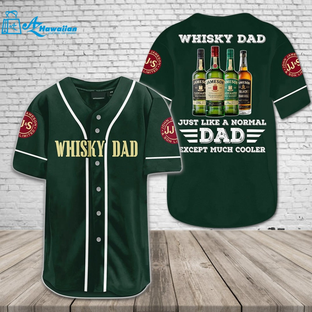 Jameson Whisky Dad All Over Print Unisex Baseball Jersey - Dark Green