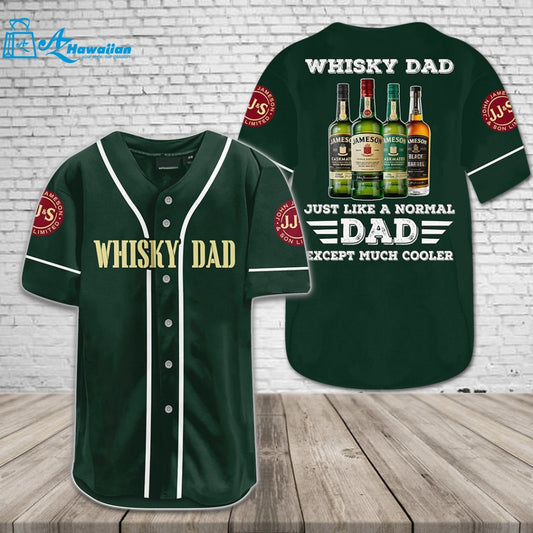 Jameson Whisky Dad All Over Print Unisex Baseball Jersey - Dark Green