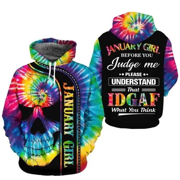 January Girl 3D All Over Printed Unisex Hoodie US Size