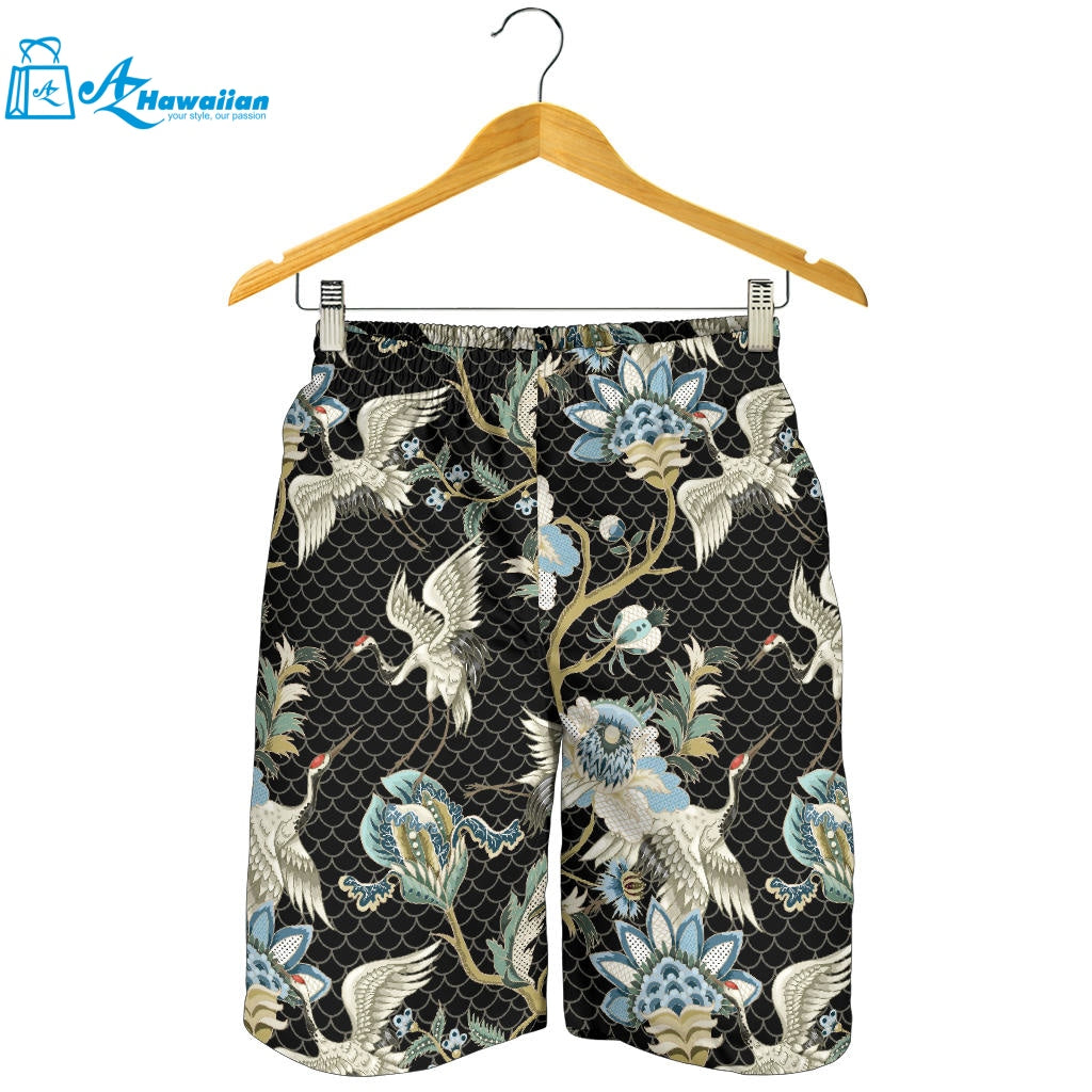 Japanese Crane Ornament Elements Men Shorts