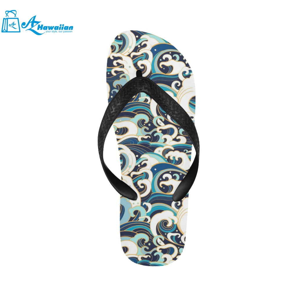 Japanese wave pattern Unisex Flip Flops