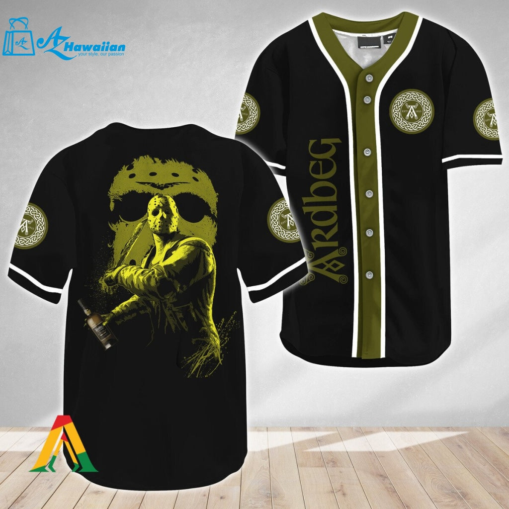 Jason Voorhees Friday The 13th Ardbeg Black Baseball Jersey