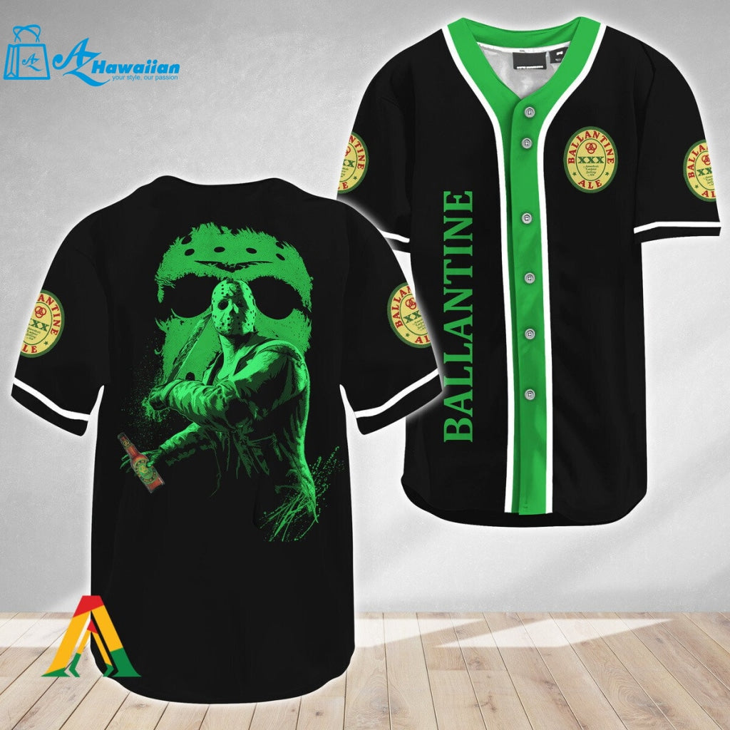 Jason Voorhees Friday The 13th Ballantines Baseball Jersey