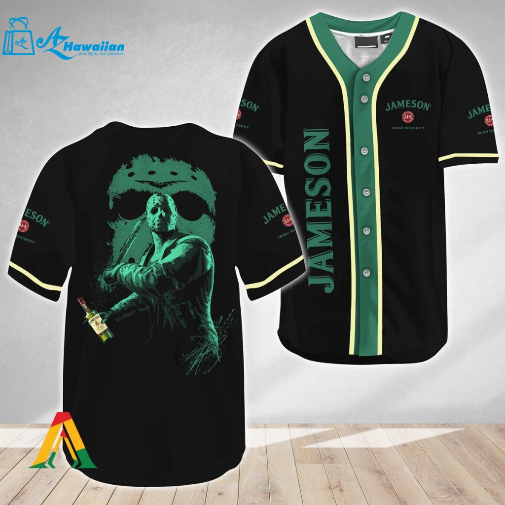 Jason Voorhees Friday The 13th Jameson Whiskey Baseball Jersey