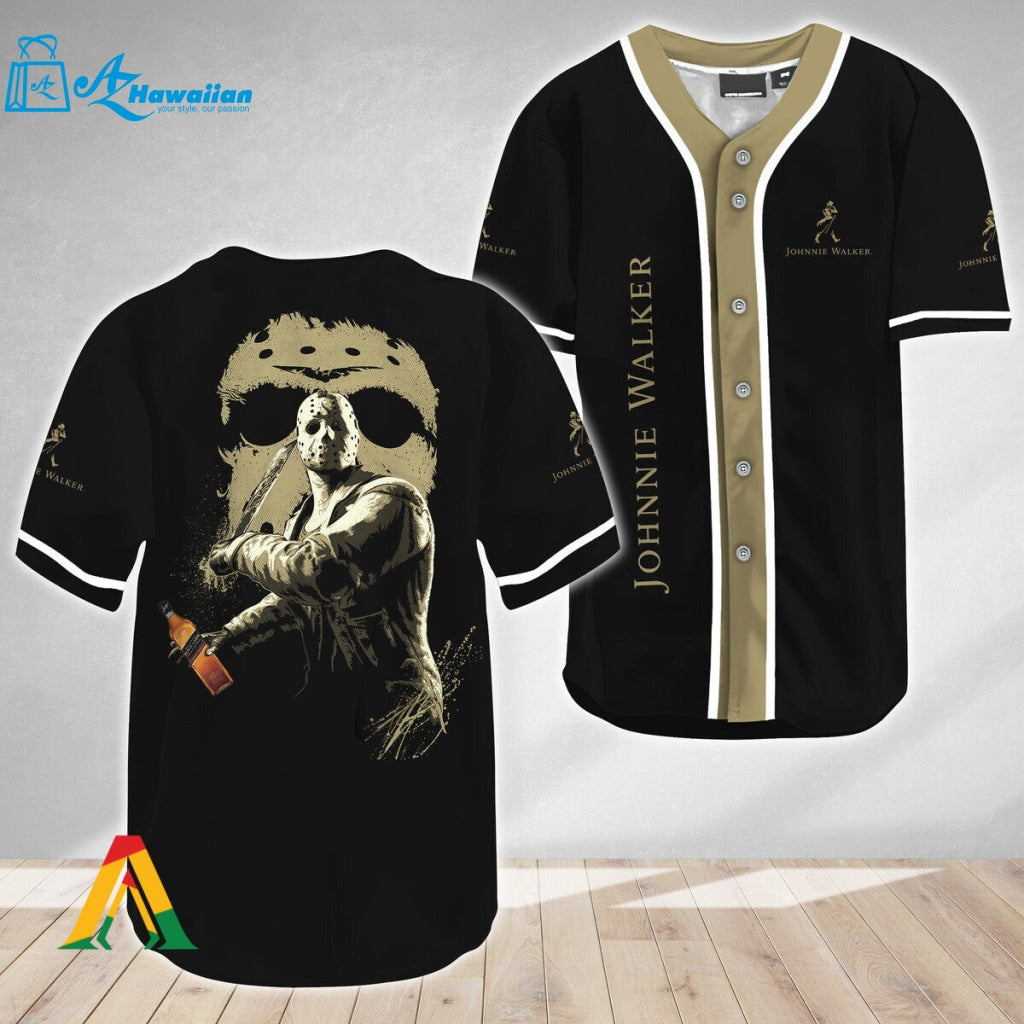 Jason Voorhees Friday The 13th Johnnie Walker Baseball Jersey