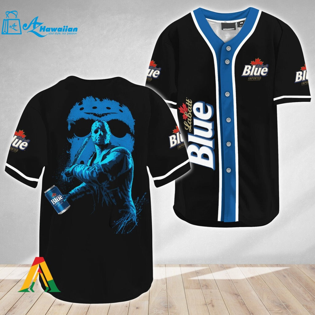 Jason Voorhees Friday The 13th Labatt Blue Baseball Jersey