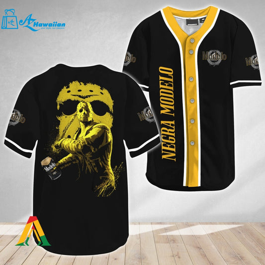 Jason Voorhees Friday The 13th Negra Modelo Baseball Jersey