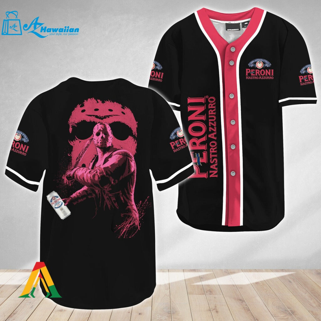 Jason Voorhees Friday The 13th Peroni Beer Baseball Jersey