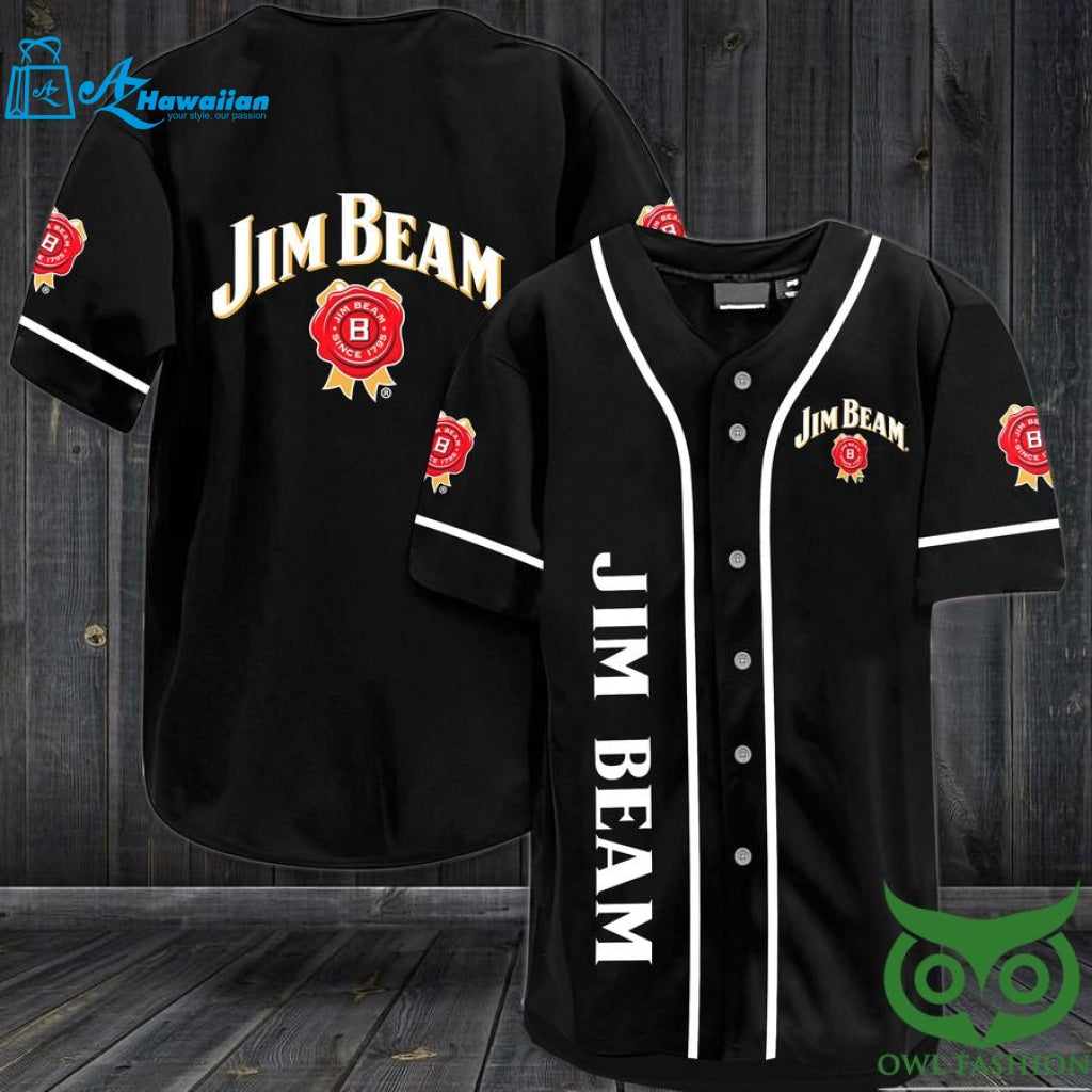 Jeam Beam In Black Baseball Jersey Shirt