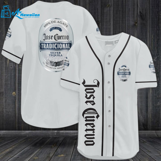 Jose Cuervo Silver All Over Print Unisex Baseball Jersey 