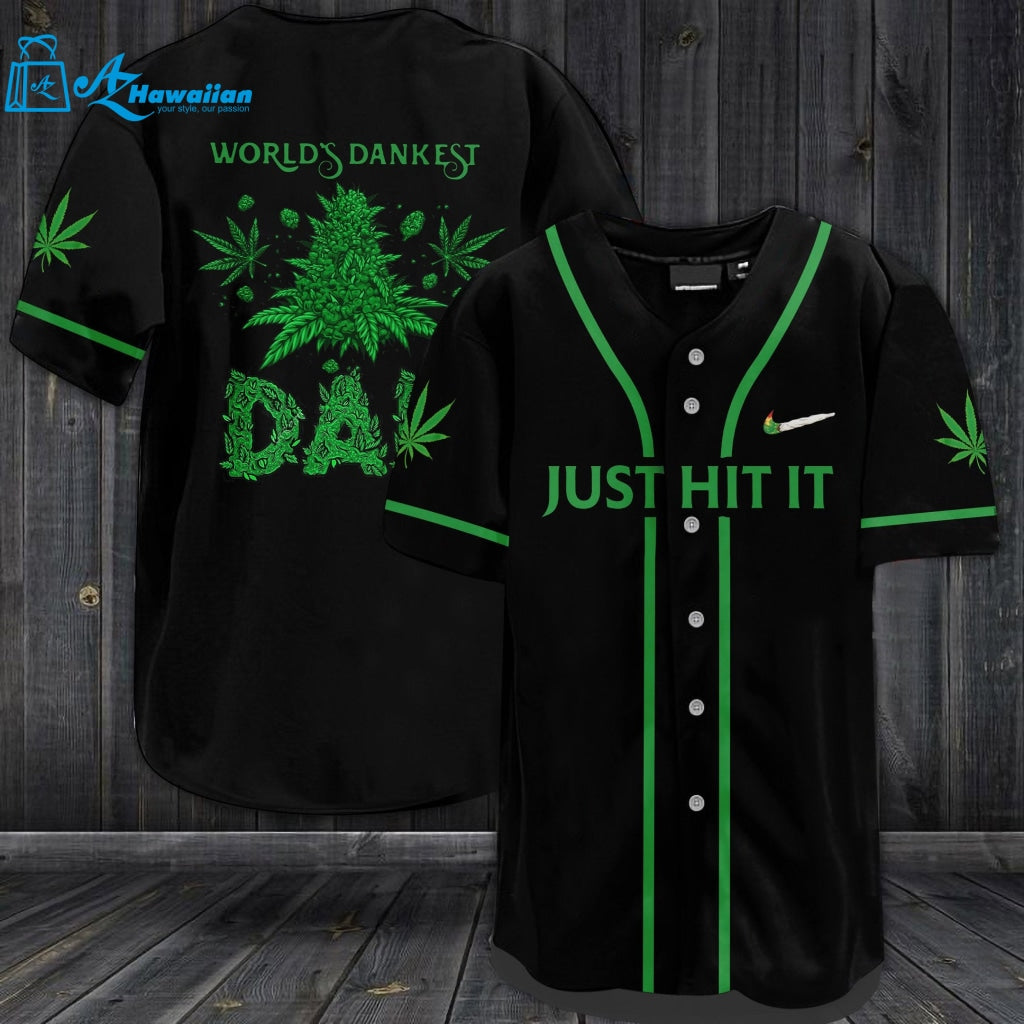 Just Hit It World's Darkest Day All Over Print Unisex Baseball Jersey 