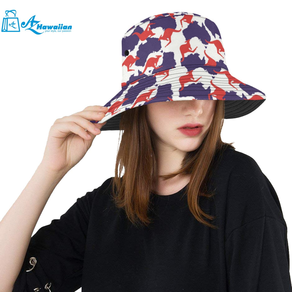 Kangaroo Australian pattern Unisex Bucket Hat