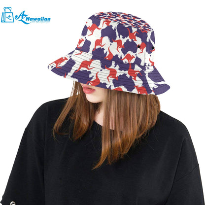 Kangaroo Australian pattern Unisex Bucket Hat