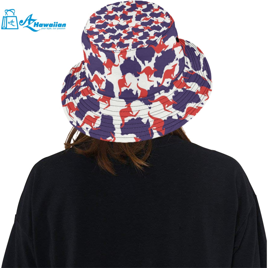 Kangaroo Australian pattern Unisex Bucket Hat