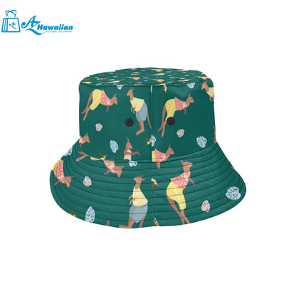 Kangaroo leaves pattern Unisex Bucket Hat