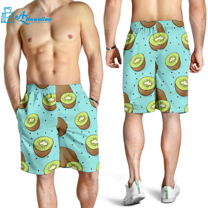 Kiwi Blue Background Men Shorts