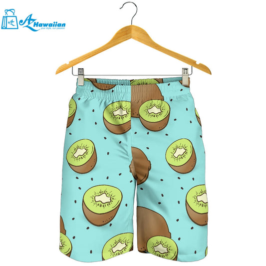 Kiwi Blue Background Men Shorts