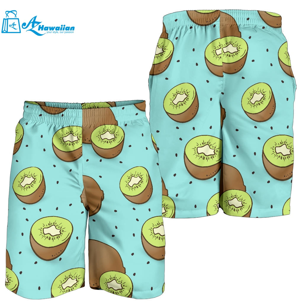 Kiwi Blue Background Men Shorts