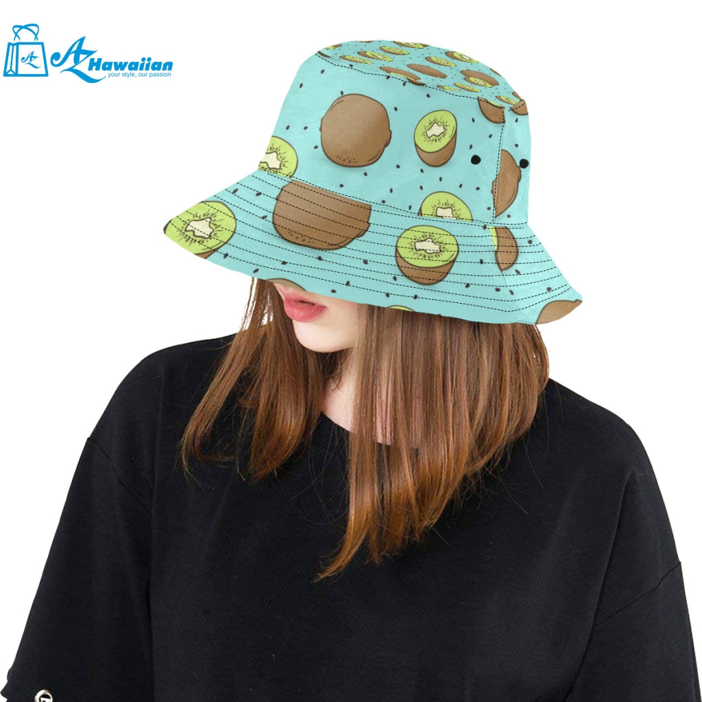 Kiwi blue background Unisex Bucket Hat