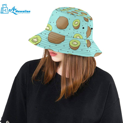 Kiwi blue background Unisex Bucket Hat