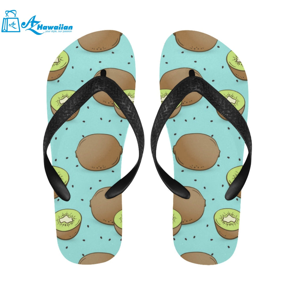 Kiwi blue background Unisex Flip Flops