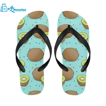 Kiwi blue background Unisex Flip Flops