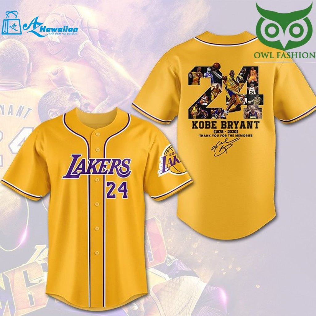 Kobe Bryant 24 BASEBALL JERSEY SHIRT