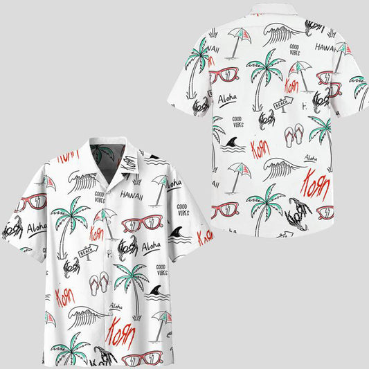 Ko?n Music Band, Ko?n Aloha Hawaiian Graphic Print Short Sleeve 