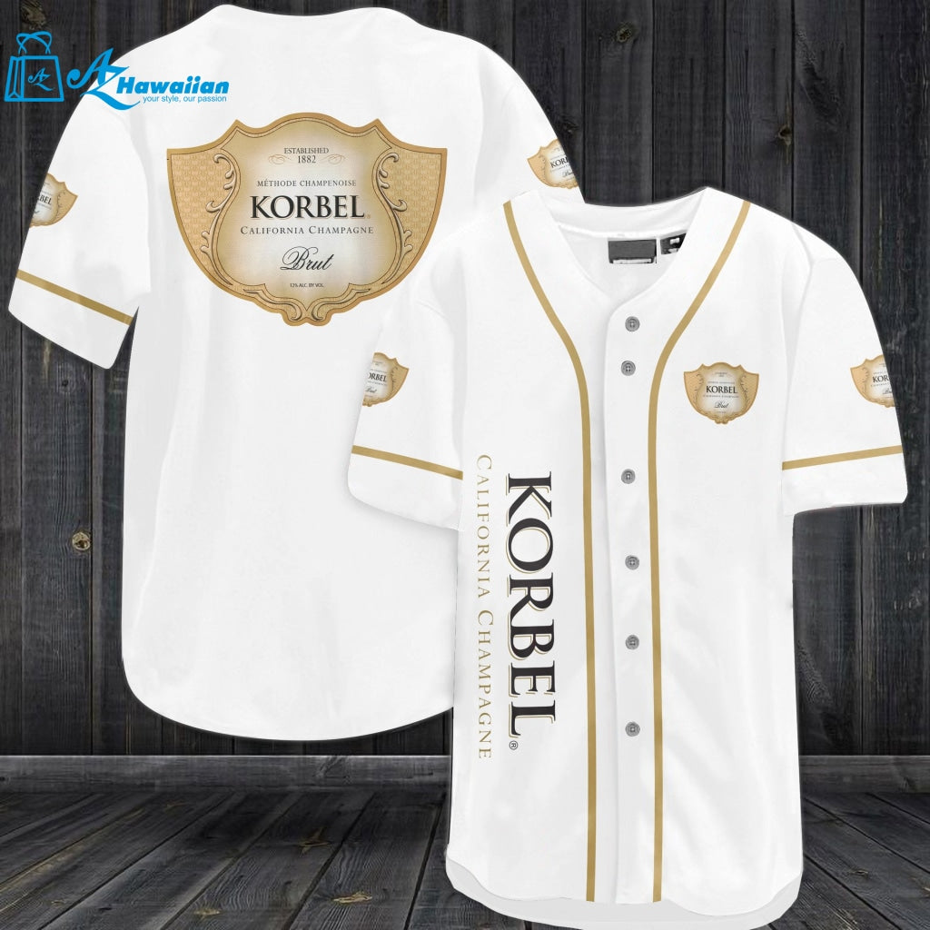 Korbel California Champagne All Over Print Unisex Baseball Jersey 