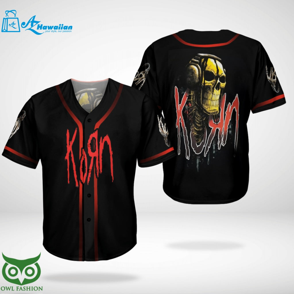 Korn Band Skull Baseball Jersey Shirt