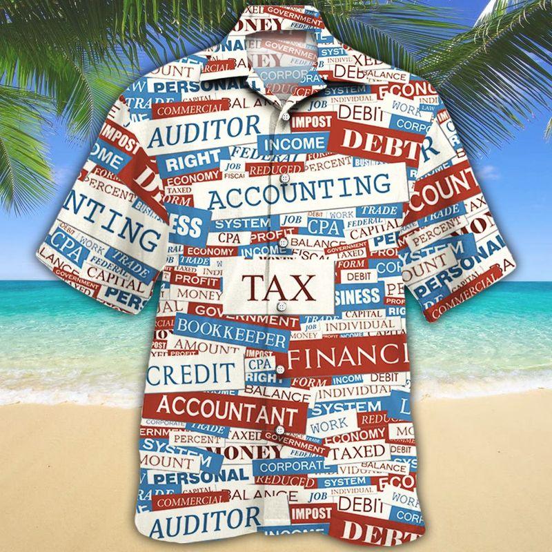 Accounting Text Gift Hawaiian Shirt For Men Women